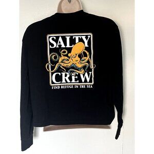 Salty Crew Octopus Womens Cropped Long Sleeved Tshirt Top Medium